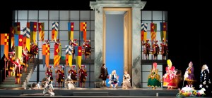 The prince wins Cinderella in Seattle Opera’s La Cenerentola, with sets and costumes designed by Joan Guillén - Photo © Elise Bakketun