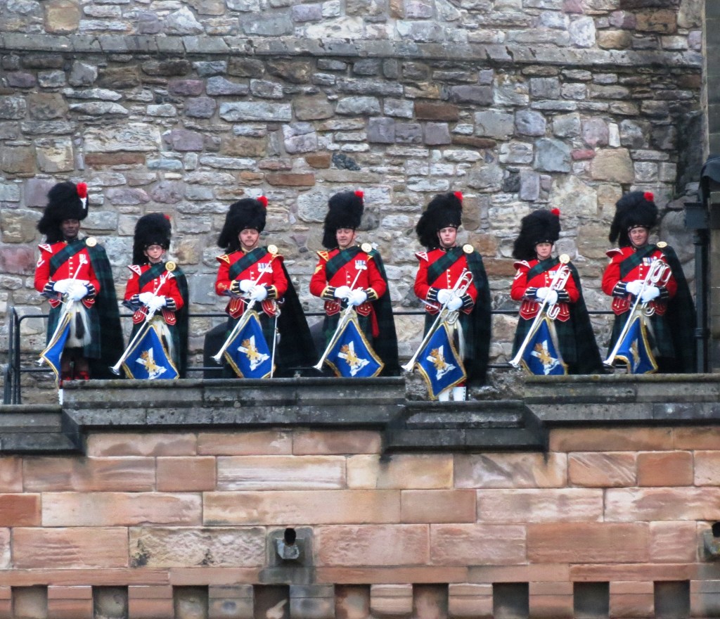 Herald trumpeters open The 2014 Royal Edinburgh Tattoo with a fanfare